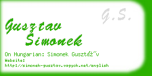 gusztav simonek business card